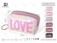 Portamonete con Paillettes e Chiusura a Cerniera, Mini Portafoglio da Donna - Product Image 1