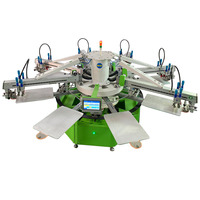 DGRuida entièrement automatique 6 couleurs 8 stations sérigraphie poulpe T-shirt machine de sérigraphie avec séchoir Flash