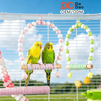 Perchoir en bois pour oiseaux, jouets balançoires, balançoire pour perroquet couleur macaron, perchoir spécifique pour perruche, caturière et andorine