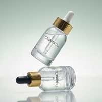 Botol Kosmetik Kemasan Perawatan Kulit Kosong 30ml 1oz Putih Mutiara, Botol Serum Wajah Kaca dengan Pipet Tetes