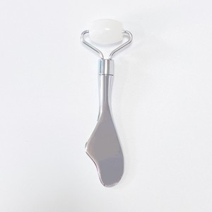 Masseur facial Gua Sha anti-rides en jade blanc, outil de sculpture du visage, rouleau de massage en jade, ensemble Gua Sha - Product Image 2