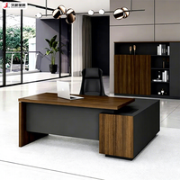 Bureau de direction de luxe JIUSHUN, bureau de cadre, mobilier de bureau exécutif, mobilier de bureau de luxe, bureau en bois de luxe