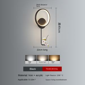 Luz de pared LED empotrada para dormitorio y sala de estar, Lámpara decorativa de estrellas completas, pantalla de piedra, Control remoto, propósito de instalación de PC - Product Image 6