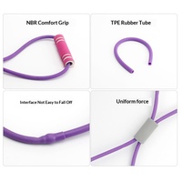Corde de traction élastique en forme de 8 pour exercices de dos et d'épaules, équipement de fitness et de yoga à domicile, motif uni bicolore