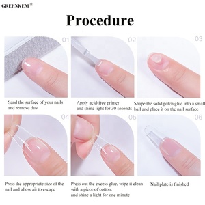 Colle transparente professionnelle <span class=keywords><strong>de</strong></span> haute qualité, trempage UV conseils d'<span class=keywords><strong>ongles</strong></span> colle Gel doux X conseils d'extension d'<span class=keywords><strong>ongles</strong></span> Gel solide colle Gel - Product Image 6