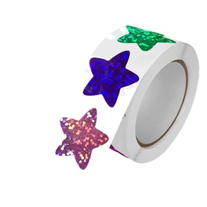 Autocollants holographiques scintillants <span class=keywords><strong>en</strong></span> forme d'étoile, rouleau de cœur, adhésifs décoratifs, étiquettes de scellage <span class=keywords><strong>en</strong></span> pentagone pour sac, imprimés <span class=keywords><strong>en</strong></span> <span class=keywords><strong>couleur</strong></span> - Product Image 5