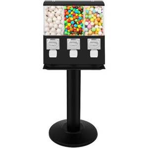 Triple Candy Gumball & Capsule Bouncy Ball Distributeur automatique de pièces et de jetons en métal Système de paiement pour centres commerciaux - Product Image 1