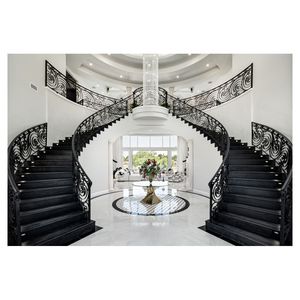 Escalera Recta Iluminada Prima, Escalera de Acero con Peldaños de Mármol, Escalera Estilizada y Robusta - Product Image 3