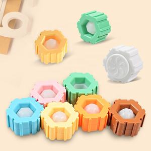 ของเล่นไจโรหมุนเรืองแสงซิลิโคน 6 in 1 ชุดกิจกรรมสร้างสรรค์แบบหมุนได้ <span class=keywords><strong>Spinplus</strong></span> DIY ของเล่นฟิดเจ็ตสปินเนอร์ริง บล็อกต่อ - Product Image 2