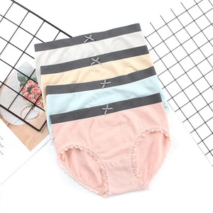<span class=keywords><strong>Mutandine</strong></span> con fiocco di pizzo Sexy a vita media senza cuciture da ragazza di nuovo stile comode <span class=keywords><strong>mutandine</strong></span> da donna traspiranti - Product Image 2