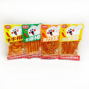 Halal en gros, célèbres bandes épicées chinoises <span class=keywords><strong>Latiao</strong></span> 100g, snacks végétariens exotiques moelleux, sac en vrac - Product Image 1
