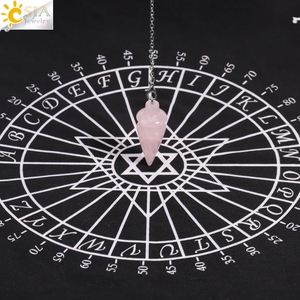 CSJA vente en gros de pierre naturelle Reiki méditation guérison cristaux Quartz cône pendentif <span class=keywords><strong>radiesthésie</strong></span> <span class=keywords><strong>pendules</strong></span> à vendre H185 - Product Image 4