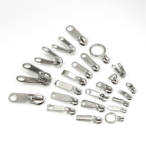 Nhà Sản Xuất Cung Cấp Mạ Dây Kéo Kéo Không Khóa Đầu Dây Kéo Thanh Trượt Và <span class=keywords><strong>Puller</strong></span> Cho <span class=keywords><strong>Nylon</strong></span> Dây Kéo - Product Image 2