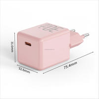 Cargador Rápido GaN de 30W con Enchufe Europeo, Adaptador de Corriente USB Tipo-C, Cargador de Viaje para iPhone, Teléfonos Android, Tabletas Universales