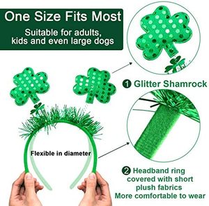 أربطة رأس باللون الأخضر الشامروك ، مستلزمات عيد القديس باتريك للنساء والفتيات ، مستلزمات حفلات الزينة لعيد القديس باتريك - Product Image 4