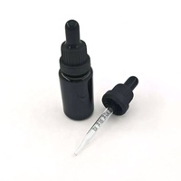 Ensemble de bouchon compte-gouttes personnalisé, tête de pression en caoutchouc + collier à vis en PP + pipette en verre transparent pour l'emballage de flacons d'huiles essentielles