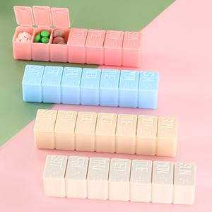 SUNSHING <b>7</b> Day Medicine Organizer Box Weekly Portable Pill Organizer Travel Vitamin Holder Planner for Supplements Fish Oil - Product Image 6