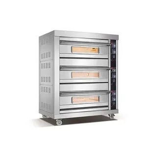 Commercial 3 Deck Oven 12-Tray Gas and Electric Baking Ovens for Sale
