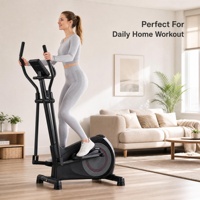 Indoor-Cardio Ellipsentrainer mit 4,5 kg Schwungrad, LCD-Herzfrequenzmesser und Trainingsprogramm für das Heimtraining