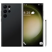 هاتف ذكي S23 Ultra 5G غير مقفل، ذاكرة 3 جيجابايت + 64 جيجابايت، معالج عشاري النواة، شاشة AMOLED عالية الدقة بمعدل تحديث 90 هرتز، نظام أندرويد 13.0، يدعم اللغات الإسبانية والفرنسية والألمانية، بطارية 5000 مللي أمبير