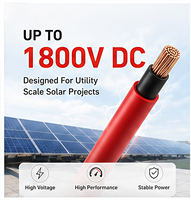 Câble solaire électrique photovoltaïque PV isolé XLPE, cuivre étamé LSZH, pour système d'alimentation solaire homologué DC 1500V