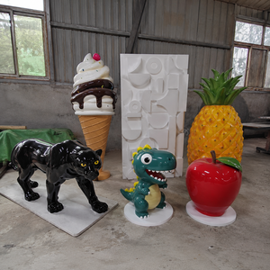 Scultura a grandezza naturale di pantera, grande rilievo murale a tema gelato, arte astratta, <span class=keywords><strong>ananas</strong></span>, dinosauro, resina, ecologica, mela - Product Image 2