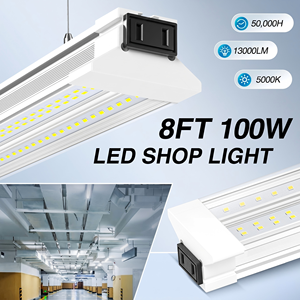 หลอดไฟ LED แบบแขวน ขนาด 4-8 ฟุต ได้รับการรับรอง ETL กำลังไฟ 50W/100W สว่างพิเศษ ตัวเรือนอะลูมิเนียม SMD2835 ปรับแต่งได้ เหมาะสำหรับคลังสินค้า ร้านค้า และเพดาน - Product Image 2