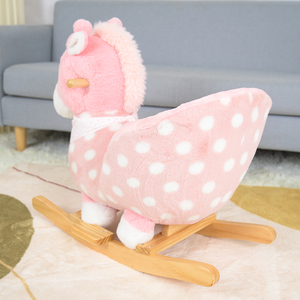 <span class=keywords><strong>Girafe</strong></span> en peluche Ride-On Toy pour enfants Siège pour tout-petits sur chaise berçante en bois pour le jeu des enfants - Product Image 5