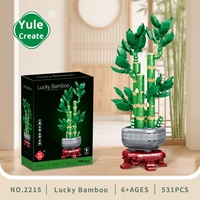Jouet de construction éducatif en gros, style DIY, compatible avec les blocs en plastique ABS, ornement, panier à fleurs, particules éternelles, plante en pot