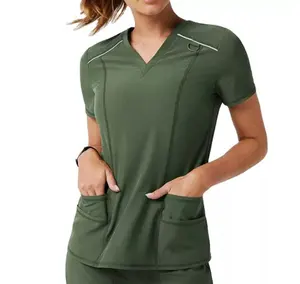 MengYipin elastico uniforme medica uniforme uniforme femminile per ragazza OEM Logo ospedale Scrub