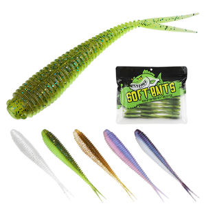 Señuelos de plástico blando multi-estilo al por mayor, tipo Minnow de cola bifurcada, resistentes a desgarros, con acción realista para Bass, Crappie, Catfish, <span class=keywords><strong>Bluegill</strong></span> - Product Image 1