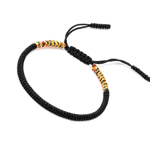 Bracelet en corde tressée ajustable unisexe, bijou d'<span class=keywords><strong>amitié</strong></span> fait à la main, tissé, réglable, DIY, bricolage - Product Image 3