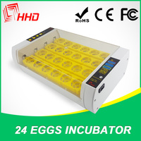 Incubateur automatique HHD de petite taille pour 24 œufs, adapté à l'éclosion des œufs de poulet, de canard et de caille