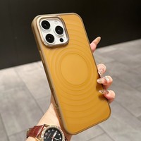 Coque de téléphone PC minimaliste à motif ondulé pour iPhone 16 15 14 Pro Max, finition givrée transparente, protection