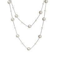Collier long multicouche en perles d'imitation pour femme, style luxe léger, cadeau automne/hiver, chaîne de clavicule pour pull