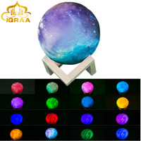 SQ-530 Speaker lampu Galaxy LED, pemutar lampu malam lampu sentuh LED gigi biru Kontrol APP