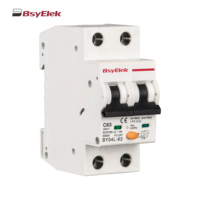 Sistem tenaga surya, tahan api L7LE 400V tipe C D 30mA 1P + N 2P 3P + N 4P RCBO arus sisa pemutus arus