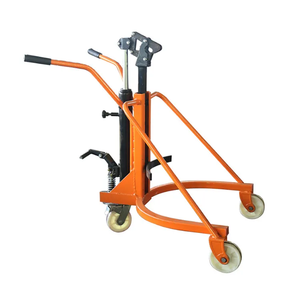 발 제어 이동 수동 유압 360 도 스티어링 사용 운반 오일 드럼 리프터 - Product Image 6