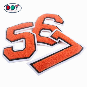 Giá Rẻ <span class=keywords><strong>Sew</strong></span> <span class=keywords><strong>On</strong></span> Tùy Chỉnh Màu Số Logo Thêu Chenille Letters Patches Và Phù Hiệu Cho Quần Áo - Product Image 6