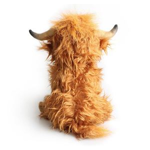 Boneka Sapi Highland Berbulu Panjang Super Lembut dengan Isian Kapas PP, Mainan Penghibur Anak untuk Usia 14+ - Product Image 4