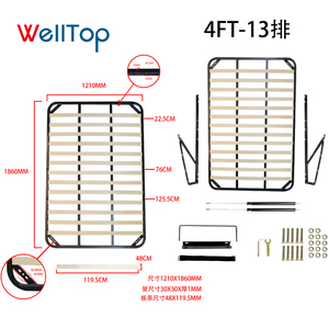 Распродажа, аксессуары для мебели, полноразмерный механизм газового подъемника, каркас кровати для хранения, металлический каркас кровати с деревянными опорными рейками - Product Image 4