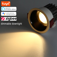 Luz led empotrada para el hogar, lámpara inteligente regulable, tuya zigbee, 10W, venta al por mayor