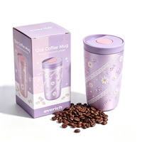 Mug à café isotherme réutilisable en acier inoxydable double paroi 250 ml avec poignée confortable, anti-fuite, personnalisable par sublimation pour la maison et le bureau