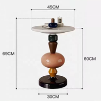 Table d'appoint minimaliste italienne en forme de branche d'aubépine, table d'angle miniature créative en fibre de verre pour salon