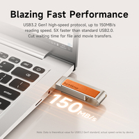 Clé USB pivotante 32 Go USB 3.0, clé USB portable, clé mémoire pour le stockage de données, photos, musique, fichiers