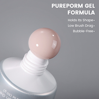 YOKEFELLOW Gel Poly Nail Pureform 50g PF12 Sans HEMA ni TPO Rose Nude Cannelle Gel d'Extension pour Usage Professionnel en Salon de Manucure