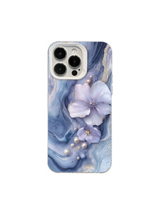 Custodia Lusso in TPU Trasparente con Fiori <span class=keywords><strong>Viola</strong></span>, Marmo Dorato e Perle, <span class=keywords><strong>Cover</strong></span> Estetica da Sogno per <span class=keywords><strong>iPhone</strong></span> 17 16 15 14 13 <span class=keywords><strong>Pro</strong></span> <span class=keywords><strong>Max</strong></span> - Product Image 6