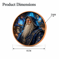 Pièce Commémorative Magique Mystique - Pièce d'Art en Cuivre de 40 mm - Pièce Magique d'Archi-Mage pour Cadeau et Décoration