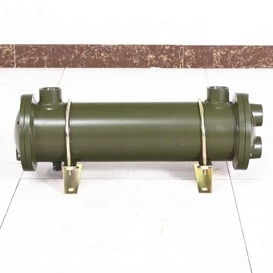 銅製油圧オイルクーラー付き空気水熱交換器