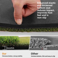 Tapis de putting professionnel avec zone de départ, base en EVA durable avec ligne blanche de 10 mm, pour entraînement de swing en extérieur et usage domestique